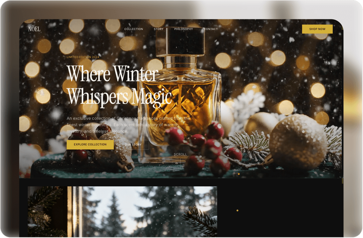 use case of ai generated fregrance selling website from Wegic AI
